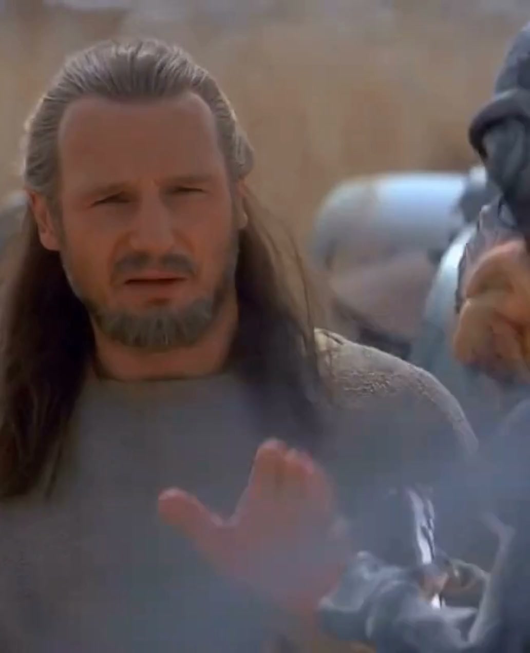 Qui-Gon tries the mind trick on Watto