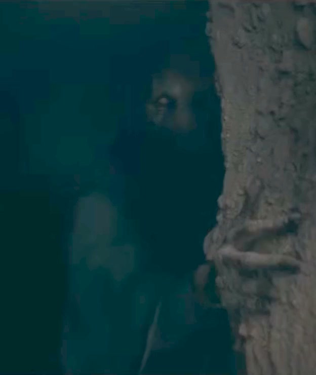 Darth Plagueis watching from a cave