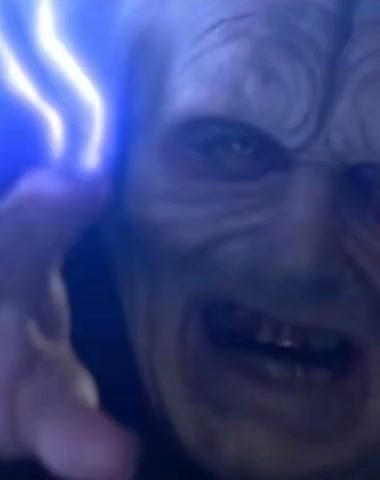 Palpatine’s yellow-eyed rage